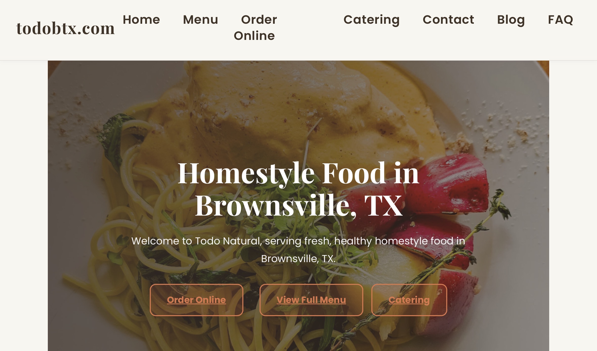 Todo Natural catering setup